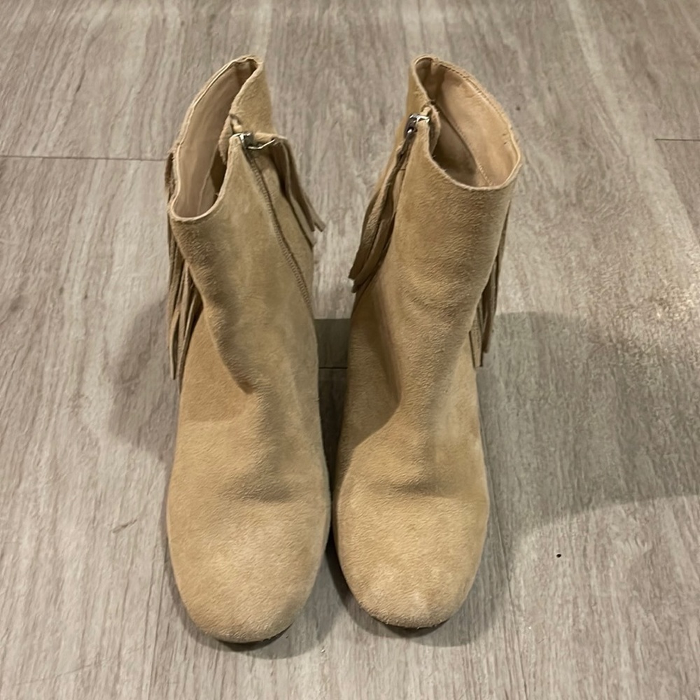 Urban Outfitters tassel zip up heeled booties
